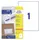Etiket Avery Zweckform 6119 210x297mm A4 wit 25stuks