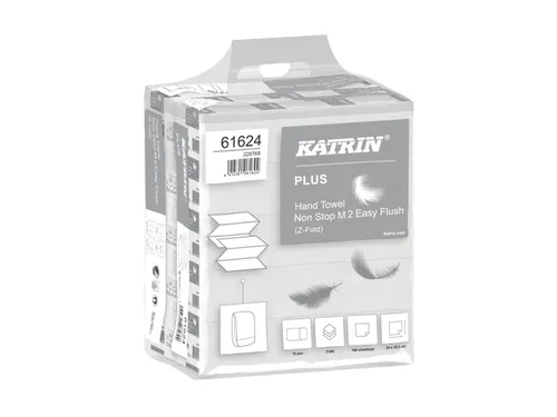 Handdoek Katrin Plus z-vouw 2-laags 203x240mm 15x160 vel wit 61624