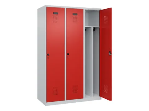 locker voor scheiding van kleding,HxBxD 1850x1200x500mm,3vak