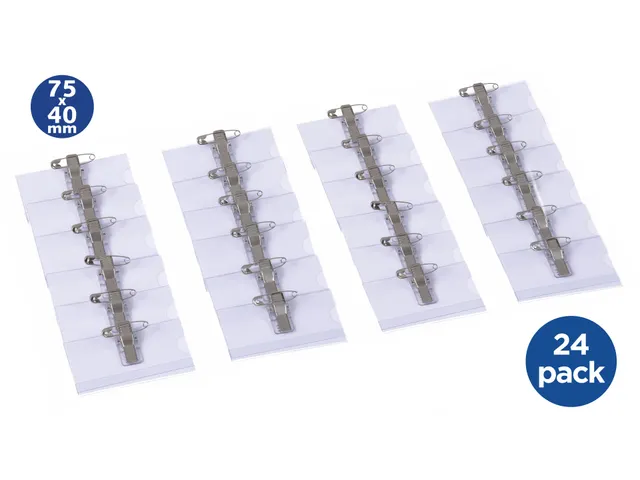 Badge Met Clip En Speld 40x75mm