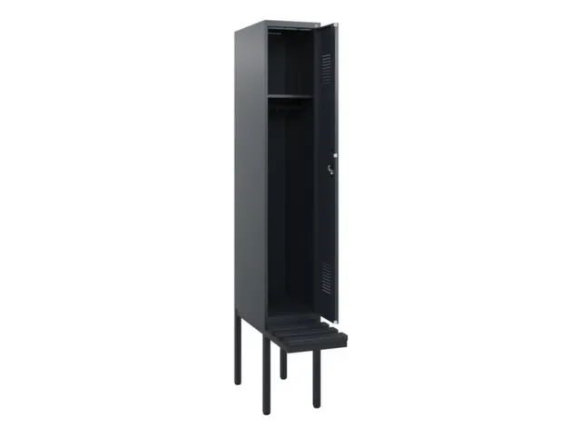 locker met bank,HxBxD 1950x300x815mm,1vak,vak B 300mm,cilinderslot
