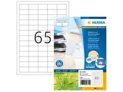 HERMA 10725 Etiketten gerecycled papier A4 38,1x21,2mm Wit 5200 stuks