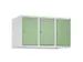 opzetkast,v. locker,3vak.,vak B 300mm,HxBxD 500x900x500mm,vleugeldeur
