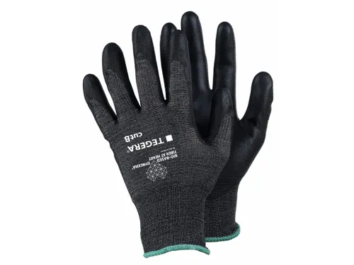 Tegera 906 snijbestendige handschoenen, PU gecoat, zwart, maat 10, per
