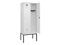 locker,HxBxD 2120x800x500mm,2vak,vak B 400mm,cil.-slot,voetonderstel