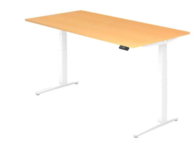 bureau assis-debout à régl. de haut. élec. HxlxP 650-1290x2000x1000