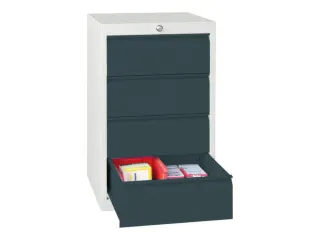ladekast HxBxD 800x500x600mm 4laden slot RAL7035 front RAL7016 - 2