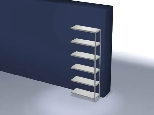 magazijnstelling,aanbouwveld,HxBxD 2500x1000x400mm,vaklast 125kg