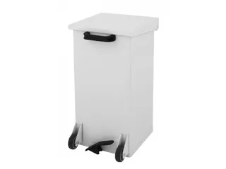 Mobiele Carro-Kick Pedaalemmer 55 Liter Wit Vuurbestendig - 1