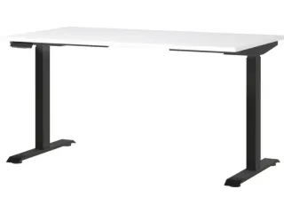 Elektrisch ihv bureau,HxBxD 720-1200x1400x800mm,blad wit,C-voet zwart - 1