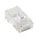 Cat5e RJ45 gevlochten modulaire stekkerconnector glashelder 50 stuks