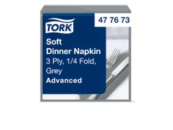 Tork 477673 Soft Dinnerservet Advanced Grijs 39x39cm