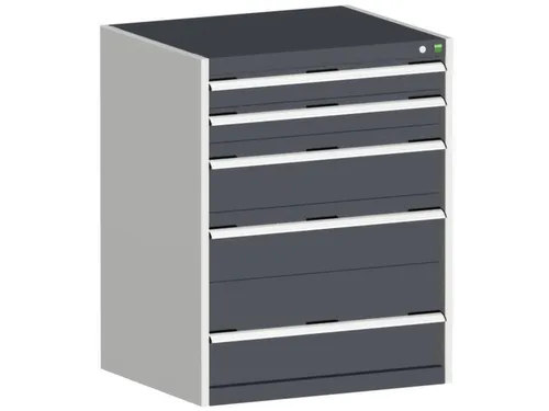 ladekast 1000x800x650mm 5laden zware lasten RAL7035 front RAL7016