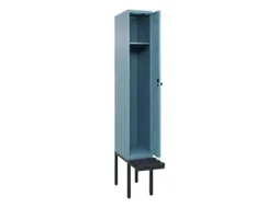 locker met bank,HxBxD 2120x300x815mm,1vak,vak B 300mm,draaigrendel
