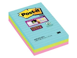 Memoblok 3M Post-it 4690 Super Sticky 101x152mm Miami Assorti - 1