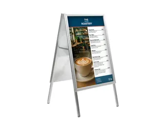 Europel Stoepbord Economy A1 32mm zilver - 1