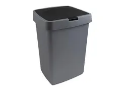 Afvalbak Delta klepdeksel 25 Liter grijs Zwart