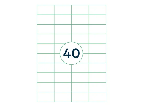 Etiket Rillstab 52.5x29.7mm Wit