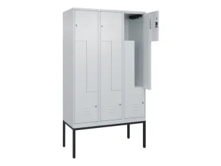 Z-garderobekast,HxBxD 2120x1200x500mm,vak B 200/400mm,cil.-slot - 2
