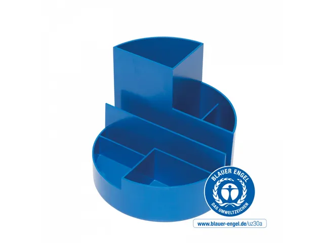 Pennenkoker MAUL roundbox Blauwe Engel recycled 6 vaks blauw