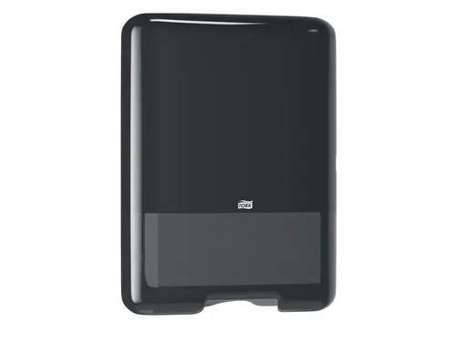 Tork 553008 H3 C-vouw en Z-vouw Handdoek Dispenser Elevation Zwart