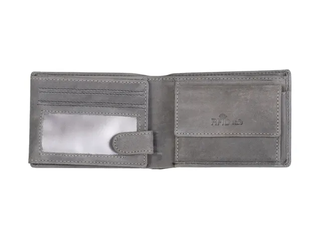 Mini Portemonnee Vierkant Rfid Pride And Soul grijs leer