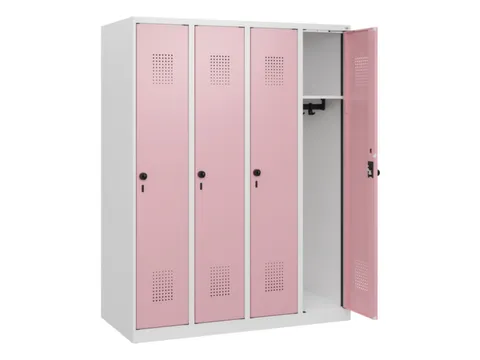 schoollocker,HxBxD 1530x1200x500mm,4vak,vak B 300mm,draaigrendel