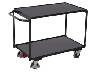 tafelwagen,draagverm. 250kg,2etage(s),laadvl. LxB 835x490mm,houtetage - 1