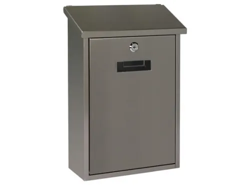 Brievenbus Berlin Inox met naamplaatje incl. 2 sleutels 36.5x27x10cm