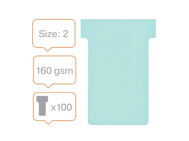 Planbord T-kaart Nobo nr 2 48mm blauw