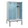 locker met bank,HxBxD 2120x1200x815mm,3vak,vak B 400mm,draaigrendel