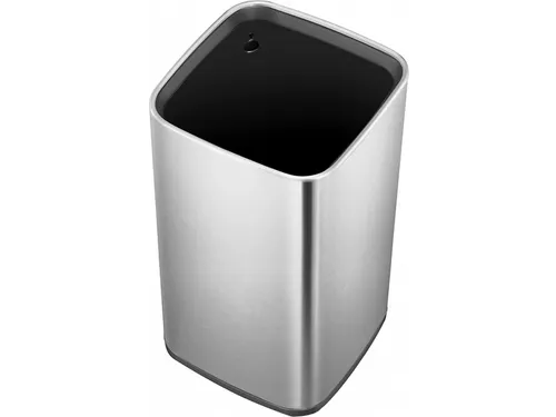 EKO Laguna Open top Prullenbak 12 Liter Zilver Mat RVS