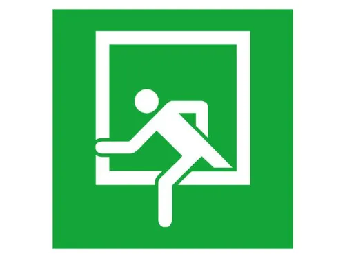Bord Voor Vluchtroutesignalering,Nooduitgang,Sticker,Folie