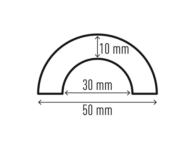 Buisbeschermingsprofiel P30 1 Meter Gele Zwart