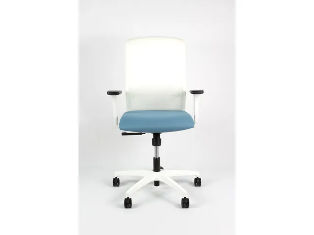 Chaise de bureau Linea Tekna White 01 bleu clair/blanc