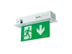 LED-noodverlichting,symbool/tekst: "nooduitgang",pijl omlaag