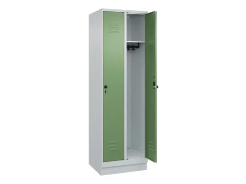 locker,HxBxD 1950x600x500mm,2vak,vak B 300mm,draaigrendel,sokkel