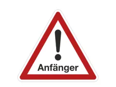 driehoekig bord,Beginners,PVC,rood/wit/zwart,om te verlijmen