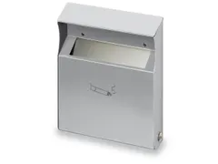 Wandasbak Rvs 2 liter 300x230x60mm Met Overkapping Cilinderslot