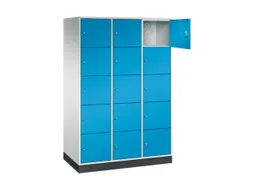 grootvolume-lockersysteem,RAL 7035/RAL 5012,HxBxD 1950x1220x600mm