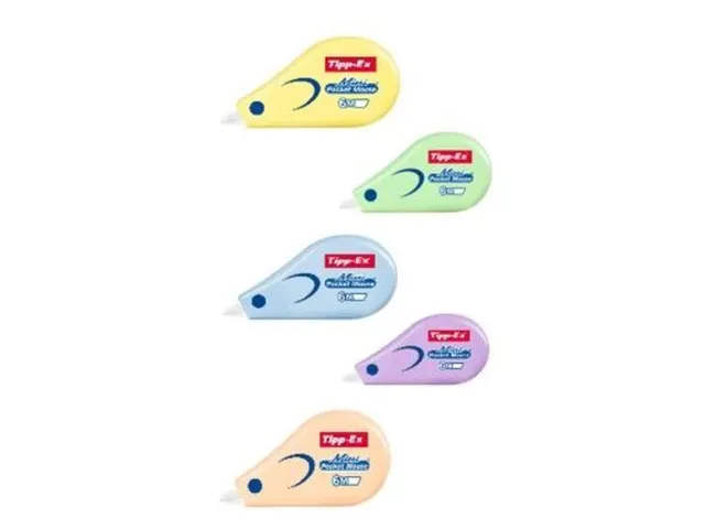 Correctietape Tipp-Ex mini pocket mouse 5mm assorti pastel