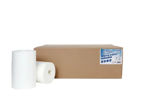 Poetspapier Cleaninq mini 1-laags 20cmx120m Wit 12 rollen