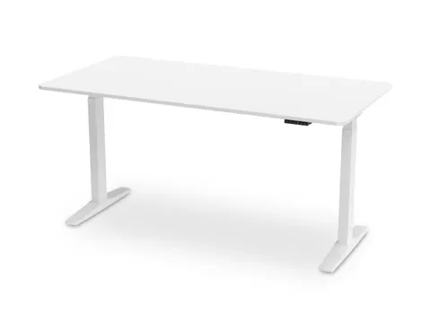 Elektrisch ihv bureau,HxBxD 730-1180x1800x800mm,blad wit,T-voet wit