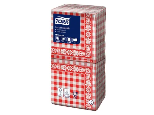 Tork 509350 Lunchservet Red Check 32,8x32,5cm