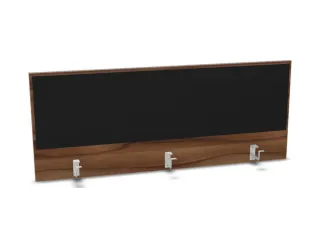 opzetpaneel bureau aanbouw achter NP-tiepolo nut BN8033-zwart 1400mm - 1