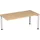 koppelelement voor bureau,HxBxD 680-800x1600x800mm,blad beuken,hoekig
