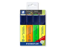 Markeerstift Staedtler 364 Textsurfer assorti 3 stuks + 1 geel gratis