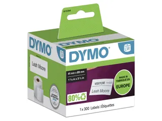 Etiket Dymo 11356 Labelprint Naambadge Label 41x89mm S0722560 - 1