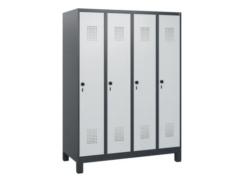 schoollocker,HxBxD 1630x1200x500mm,4vak,vak B 300mm,draaigrendel