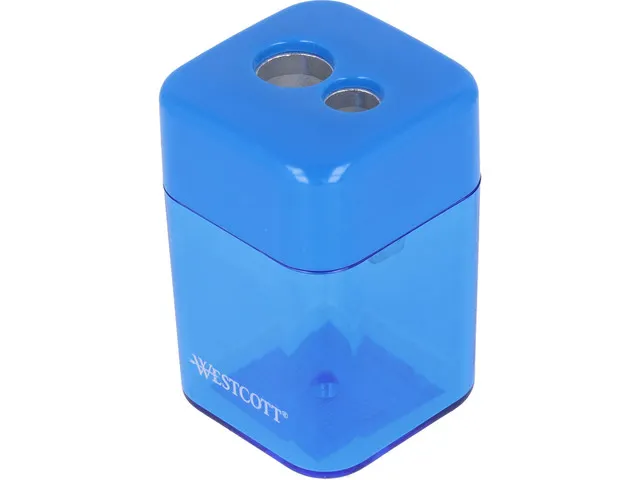 Puntenslijper Westcott dubbel metalen slijper in vierkant opvangbakje